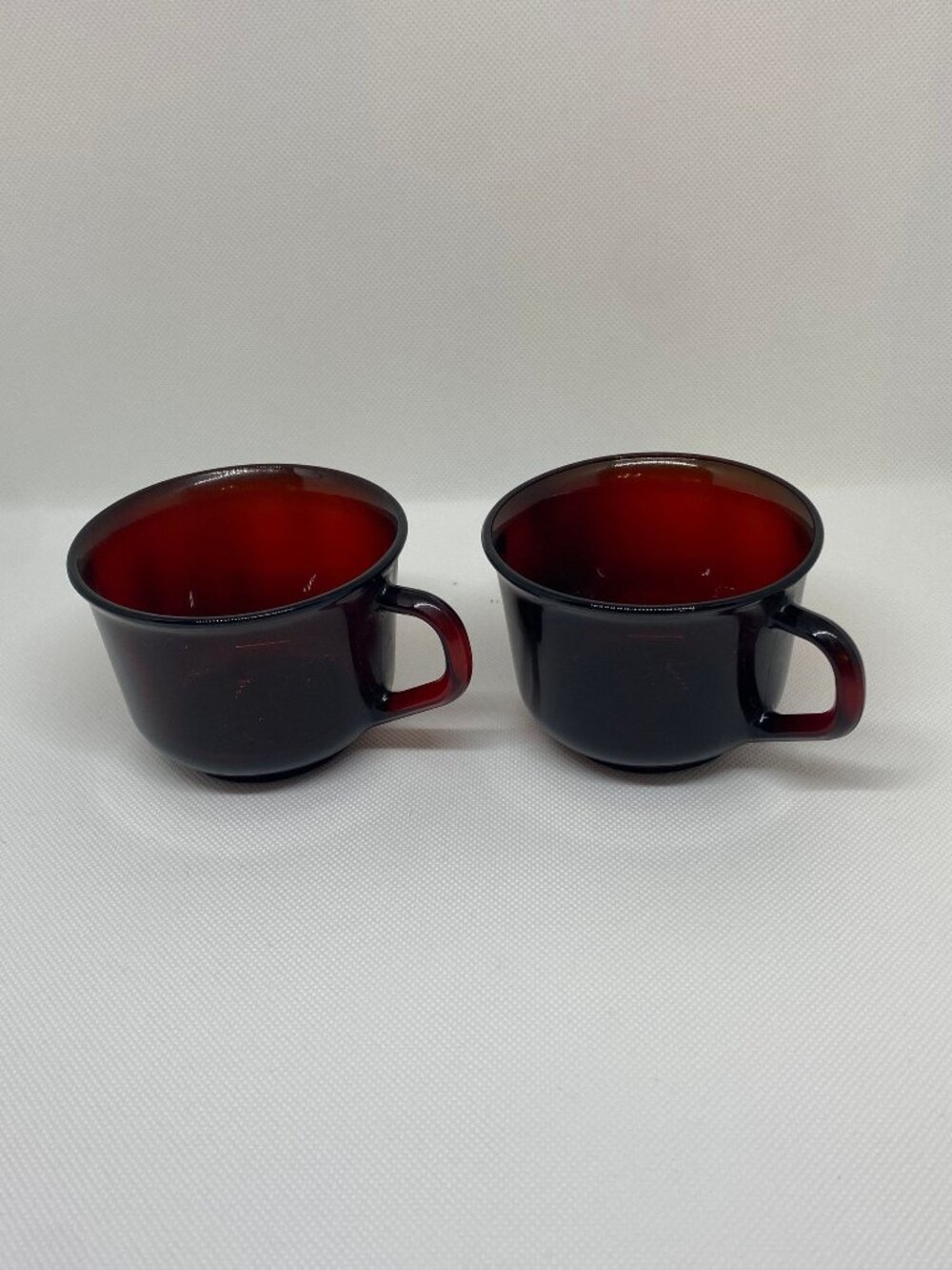 Royal Ruby Anchor Hocking Coffee Cup Set of 2